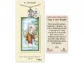  St. Christopher/Swimming Prayer Card w/Medal 