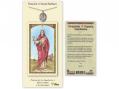  Santa Barbara Prayer Card w/Medal 