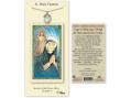  St. Maria Faustina Prayer Card w/Medal 