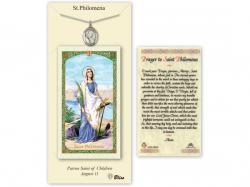  St. Philomena Prayer Card w/Medal 