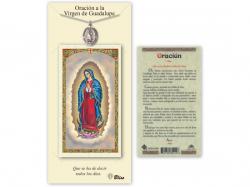  Virgen del Fatima Prayer Card w/Medal 