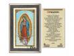  Virgen de Guadalupe Prayer Card w/Medal 