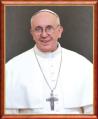  Pope Francis 11 x 14 Walnut Frame Print 