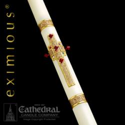  The \"Evangelium\" Eximious Paschal Candle - 2-1/2 x 48, #8sp 