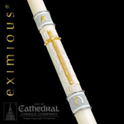  The \"Way of the Cross\" Eximious Paschal Candle - 2-3/16 x 48, #6 
