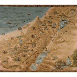  Map of the Holy Land Banner/Tapestry 