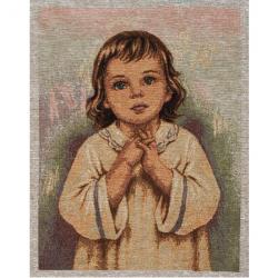  Baby Jesus in Prayer Banner/Tapestry 