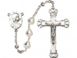  Rosary w/Heart Charm Beads 