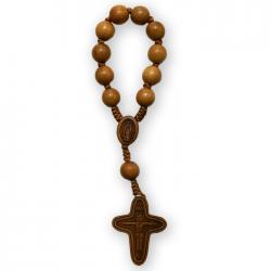  Jujube Wood Bead Finger Decade Rosary 