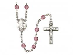  St. Andrew the Apostle Centre w/Fire Polished Bead Rosary in 12 Colors 