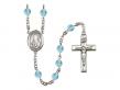  St. Brigid of Ireland Centre w/Fire Polished Bead Rosary in 12 Colors 