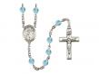  St. Columbanus Centre w/Fire Polished Bead Rosary in 12 Colors 