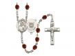  St. Joan of Arc/Coast Guard Centre w/Fire Polished Bead Rosary in 12 Colors 