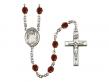  St. Edith Stein Centre w/Fire Polished Bead Rosary in 12 Colors 
