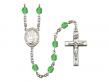  St. Jeanne Chezard de Matel Centre w/Fire Polished Bead Rosary in 12 Colors 