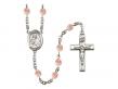  St. Philip the Apostle Centre w/Fire Polished Bead Rosary in 12 Colors 