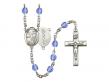  St. Luke the Apostle/Doctor Centre w/Fire Polished Bead Rosary in 12 Colors 