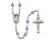  St. Richard Centre w/Fire Polished Bead Rosary in 12 Colors 