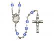  St. Edith Stein Centre w/Fire Polished Bead Rosary in 12 Colors 