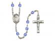  St. Bridget of Sweden Centre w/Fire Polished Bead Rosary in 12 Colors 