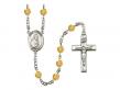  St. Peter the Apostle Centre w/Fire Polished Bead Rosary in 12 Colors 