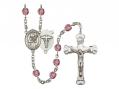  St. Agatha/Nurse Centre w/Fire Polished Bead Rosary in 12 Colors 