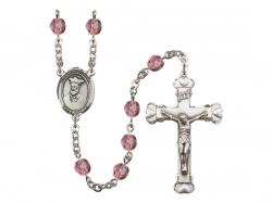  St. Philip Neri Centre w/Fire Polished Bead Rosary in 12 Colors 