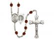  St. Benedict Centre w/Fire Polished Bead Rosary in 12 Colors 