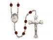  St. Pauline Visintainer Centre w/Fire Polished Bead Rosary in 12 Colors 