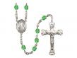  St. Brigid of Ireland Centre w/Fire Polished Bead Rosary in 12 Colors 
