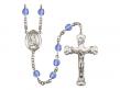  St. Emily de Vialar Centre w/Fire Polished Bead Rosary in 12 Colors 