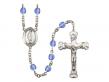  St. Gregory the Great Centre w/Fire Polished Bead Rosary in 12 Colors 