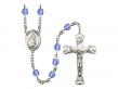 St. Peter the Apostle Centre w/Fire Polished Bead Rosary in 12 Colors 