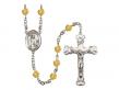  St. Kilian Centre w/Fire Polished Bead Rosary in 12 Colors 