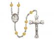  St. Elizabeth of the Visitation Centre w/Fire Polished Bead Rosary in 12 Colors 