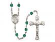  St. Ann Centre w/Fire Polished Bead Rosary in 12 Colors 