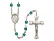  Fire Polished Bead Rosary in 12 Colors w/Miraculous Centre 