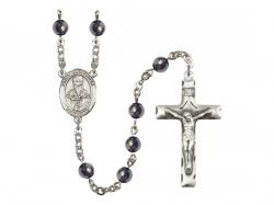  St. Alexander Sauli Center Rosary w/Hematite Beads 