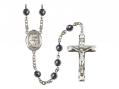  St. Benjamin Center Rosary w/Hematite Beads 