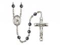  St. Bernadette Soubirous Center Rosary w/Hematite Beads 