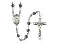  St. Camillus of Lellis Centre Rosary w/Hematite Beads 