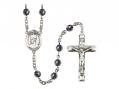  St. Edward the Confessor Centre Rosary w/Hematite Beads 