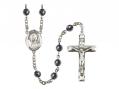  St. David of Wales Centre Rosary w/Hematite Beads 