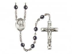  St. David of Wales Centre Rosary w/Hematite Beads 