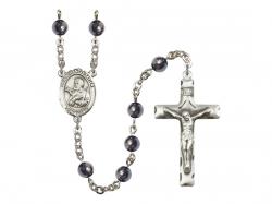  St. Francis Xavier Centre Rosary w/Hematite Beads 