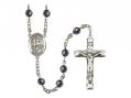  St. George Centre Rosary w/Hematite Beads 