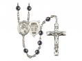  St. Joan of Arc/National Guard Centre Rosary w/Hematite Beads 