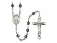  St. John Bosco Centre Rosary w/Hematite Beads 
