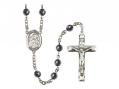  St. Joseph Centre Rosary w/Hematite Beads 
