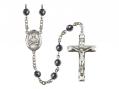  St. Kateri Tekakwitha Centre Rosary w/Hematite Beads 